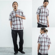 KEMEJA Zara Man Plaid Flannel Shirt Premium Original Men's Short Sleeve Shirt
