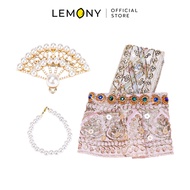 LEMONY ชุดไทยสำหรับตุ๊กตาพร้อมพัด (เฉพาะเสื้อผ้า ไม่รวมตุ๊กตา)