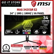 MSI MAG 342CQR E2 (34", UWQHD, 180Hz, 1 ms, VA) Gaming Monitor
