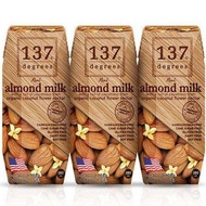 137 Degrees Real Almond With Organic Coconut Flower Nectar Milk,  Lactose & Soy Free 3 x 180ml