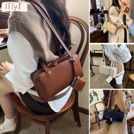 LILY Shoulder Bag, PU Leather Handbag Tote Bag, Casual Large Capacity with Mini Wallet Solid Color B