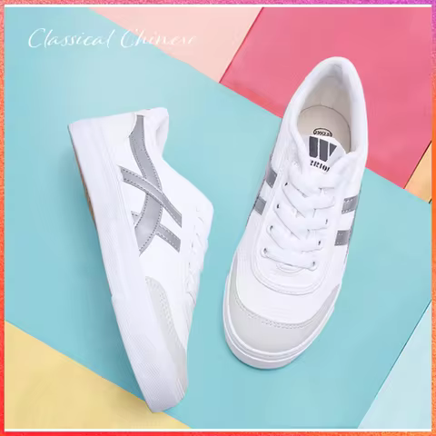 WARRIOR White Men Vulcanized Shoes Casual Board Shoes Slip on Flat Sneakers Cool Street Men Shoes Br
