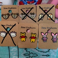 耳環 小熊維尼 Winnie the Pooh 小豬 piglet  瑪麗貓 Marie 達菲 Duffy 雪梨玫 ShellieMay 鋼牙䓫䓫 大鼻蒂蒂 Chip n Dale