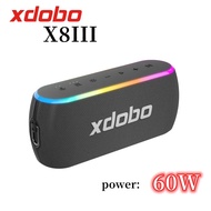 Qqwd Caixa De Som XDobo X8III 60W ลำโพงบลูทูธพลังสูง3D เบสสเตอริโอ IPX7ลำโพงบลูทูธพกพาได้กันน้ำ Boombox ลำโพงอัจฉริยะ