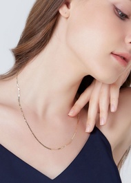 Nathalias NYสร้อยคอทองคำแท้ 14k ลายโซ่มาริเนอร์ 1.2 มม. Mariner Link Chain in 14k Yellow Gold 89997