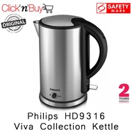 Philips HD9316 Viva Collection Kettle. 1.7L Capacity. 1800W Power. Keep Warm Function. Double Housing.