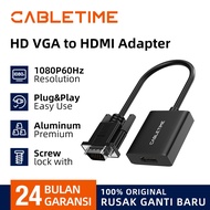 CABLETIME VGA to HDMI Adapter Converter FHD 1080p