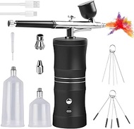 Airbrush Set with Compressor, 34PSI Airbrush Kit with 0.4 mm Nozzle, Rechargeable Wireless Spray Gun