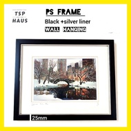 5R|6R|8R|A4|10R|11R|12R|A3 Black Silver PS Photo Frame Wall hanging for wedding,cert,photos,graduati