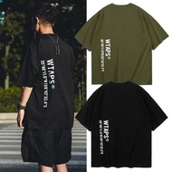 Fashion Casual Loose wtaps Back Letter Print Short Sleeve T-Shirt