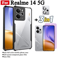 Realme 14 5G เคสโทรศัพท์กันกระแทกสําหรับ Realme 14X 13 12 5G Anti-blue Ray กระจกนิรภัยและฟิล์มเลนส์