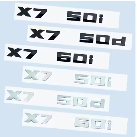 QA Chrome Black 3D Numbers M X7M50i X7M50d X7M60i X7 M50i M60i M50d ABS Emblem for BMW X7 Series G07