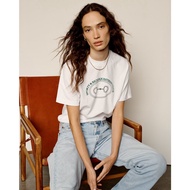 Áo Thun Tay Lỡ In Hình Móng Ngựa Sporty & Rich Phong Cách Mới Mỹ Cổ Điển Tay Ngắn