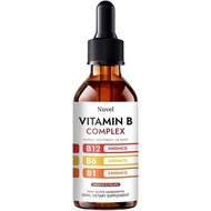Nuvel Vitamin B Complex Drops with B12, B1, B6, Vitamin B Liquid Supplement