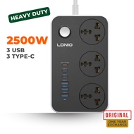 Universal Power Strip SC3604 | 3 AC Outlets Multi Plug Extension Socket with Safety Protection