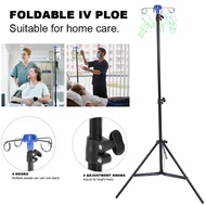 Portable IV Pole Drip Bag Stand Intravenous Foldable Pole Stand for Clinic Home Care