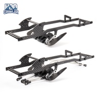 LCG Carbon Fiber Frame Rail LCG Chassis Kit with Ultralight Portal Transmission Skid Plate for 1/10 