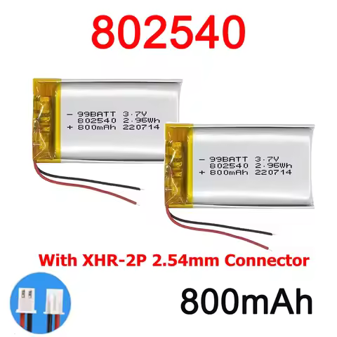 802540 3.7V 1-5PCS Li-Po 800mAh lithium polymer battery 852540 scan code instrument speaker driving