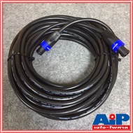 15เมตร สายลำโพง 2x1.5 พร้อมSPEAKON UNICORN ขนาด 2x1.5mm สาย ลำโพง กลมดำ พร้อม สเปคอน กลางแจ้ง พร้อมใ
