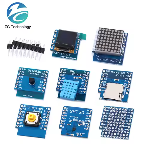 ESP8266 D1 Mini Pro WiFi Development Board NodeMcu DHT11 OLED SHT30 Relay DS18B20 BMP180 Battery Pow