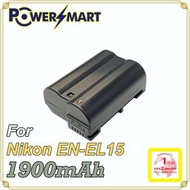 POWERSMART - Nikon EN-EL15 代用鋰電池 1900mAh 適合 Nikon D750, D7200, D7500, D850, D7100, D610, D500, D7000, Z6, D810