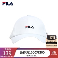 斐乐（FILA）FILA斐乐官方情侣棒球帽2022年新款运动帽男休闲鸭舌帽子女 标准白-WT XS