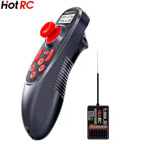HOTRC DS-600 6CH 2.4GHz Radio System Transmitter with PWM 6 Channel Receiver for RC Boat Remote Cont