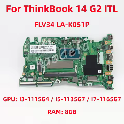 LA-K051P Mainboard For Lenovo ThinkBook 14 G2 ITL Laptop Motherboard CPU: I3-1115G4 I5-1135G7 I7-116