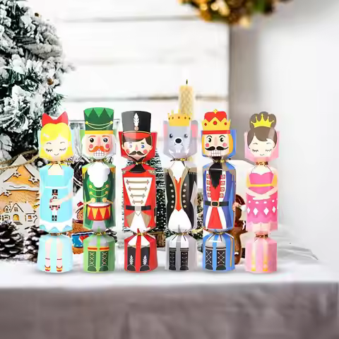 Christmas Crackers 24 Piece Christmas Crackers With Prizes For Adults Holiday Ornaments Decoration F