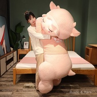 Mainan Mewah Bantal Anak Patung Bebiri Berbaring Beruang Alpaca Kecil yang Comel Tidur Memeluk Anak 