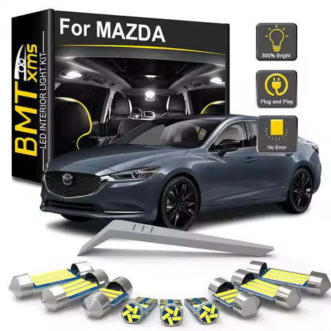 BMTxms LED Interior Light Bulb Kit For Mazda 2 3 5 6 GG GH GJ GL CX3 CX5 CX7 CX9 1996-2007 2010 2014