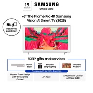 Samsung 65” The Frame Pro 4K Samsung Vision AI Smart TV (2025)