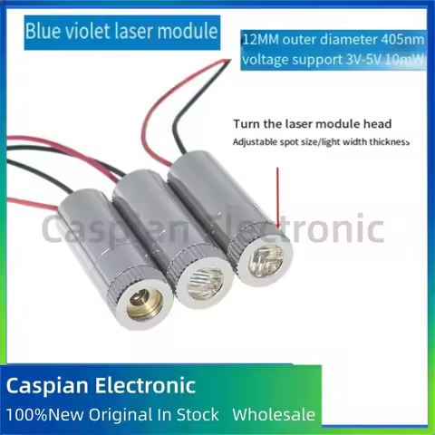 405nm blue violet laser module Dot cross head laser 10mW adjustable focus12MM3V-5V