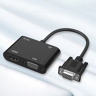 VGA 轉 HDMI + VGA 雙螢幕轉換器 筆電/打機/長輩機舊電腦升級 駁電視顯示器 VGA to HDMI + VGA Dual Monitor Adapter Converter for L
