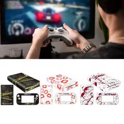 Vinyl Skin for Nintendo Wii U Protective Cover Decal Wrapping Cover Game Console Decor Stickers DIY