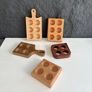 [Creative Solid Wood] Egg Storage Tray Wooden Egg Rack Japanese Style Storage Egg Rack Kitchen Refri