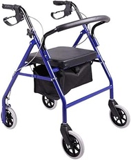 Walkers for seniors Walking Frame, Foldable 4 Wheel Walker/Walker with Wheels Lightweight, Durable A