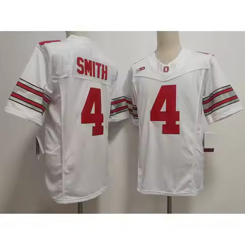 Ohio State Buckeyes #4 Jeremiah Smith Football Jersey Fan Edition Stitched White Red Black Breathabl