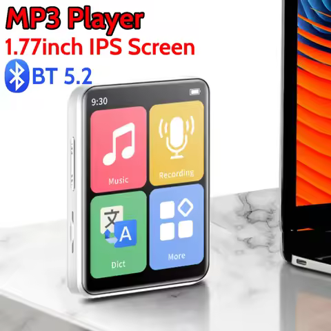 MP3 Player BT 5.2 Touch Screen Music Player Portable Player 1.77inch IPS LED Backlit Widescreen HIFI