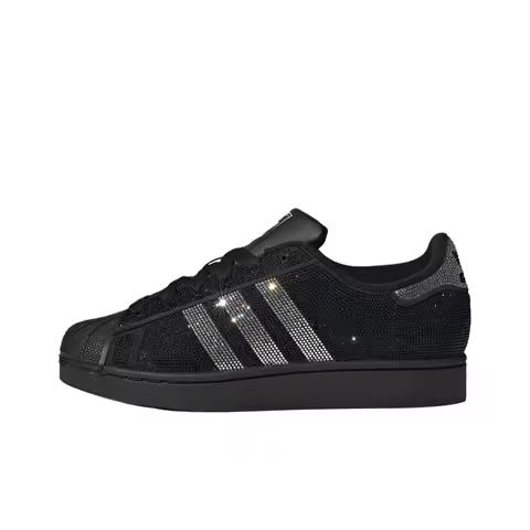 Adidas Originals Superstar 2 Low top Skateboard Shoes Women's Black Silver IH4200