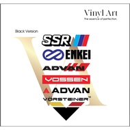 Vinyl_Art SSR, Enkei, Advan, Vossen, Vorsteiner. Car stickers. Rim stickers, sponsor logos. Sponsors