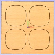 Serving Tray Contains 4 Plates 12.8x12.8