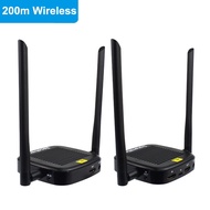 200M Wireless Wifi HDMI Extender Video Transmitter and Receiver Kit 1080P 5.8Ghz Screen Share Converter Wireless Display Adapter for DSLR Camera STB DVD Laptop PC To TV Projector
