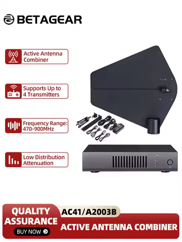 Betagear AC41 A2003 Active Antenna Combiner For In-Ear Monitor Up to 4 Wireless Transmitters For SR 