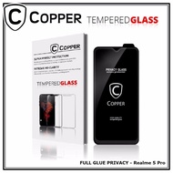 Realme 5 pro - COPPER Tempered Glass PRIVACY/ANTI SPY(Full Glue)