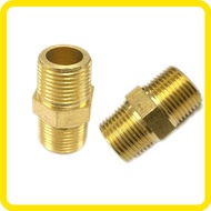 Brass nipple threaded fitting male x male Brass fitting