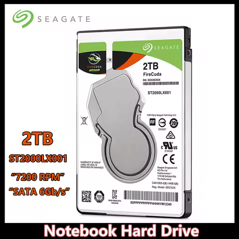 Seagate 2TB FireCuda Gaming SSHD SATA 6Gb/s HDD Flash Accelerated (8GB) Performance Notebook Hard Dr