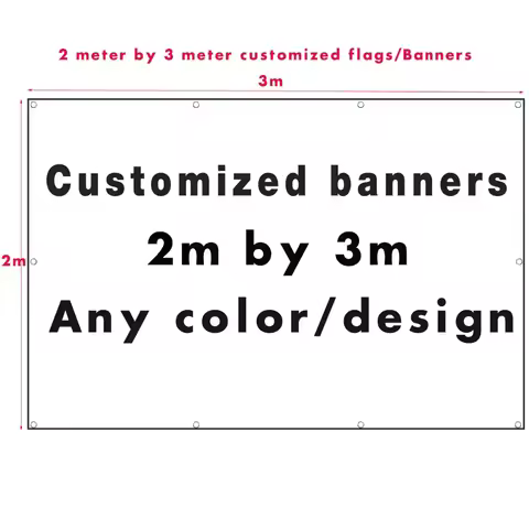 Custom Printed Large Flag Banner 2*3 Meters Customize Polyester Banner Flags And Banners