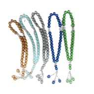 Premium Turkish Crystal Pearl Prayer Beads 33 Beads Pearl Prayer Beads Souvenir/ Small Mini Plastic 