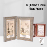 Photo Frame Size 4R (4inch x 6 inch) Modern Design Wood Photo Frame Gambar